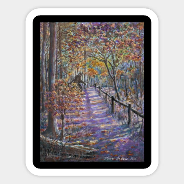 Evening Hike At Radnor Sticker by LouiseSullivanArt